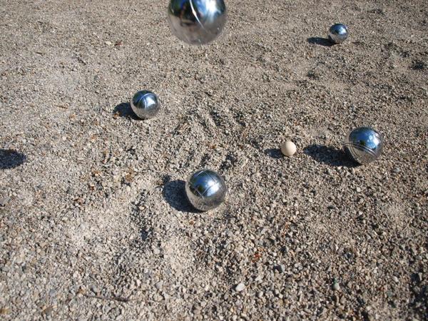 4000885700114: Boule/Boccia/Petanque Set aus 3x2 Metall Kugeln. Mini thumb