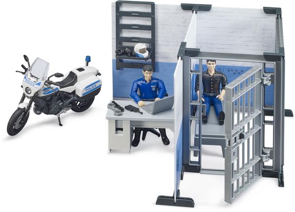 Bruder - bworld Polizeistation mit Polizeimotorrad