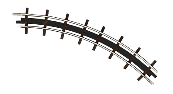 H0f, DCBusch 123232 Kurvenbahnen, Radius 115 mm, 45°14,49