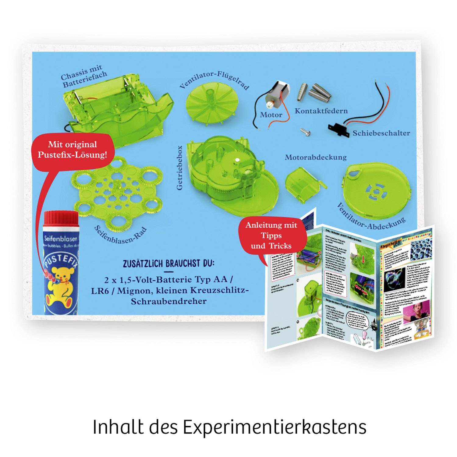 4002051654122: Kosmos 654122 FunScience Seifenblasen-Roboter Experimentier-Set ab 8 Jahre. Mini thumb