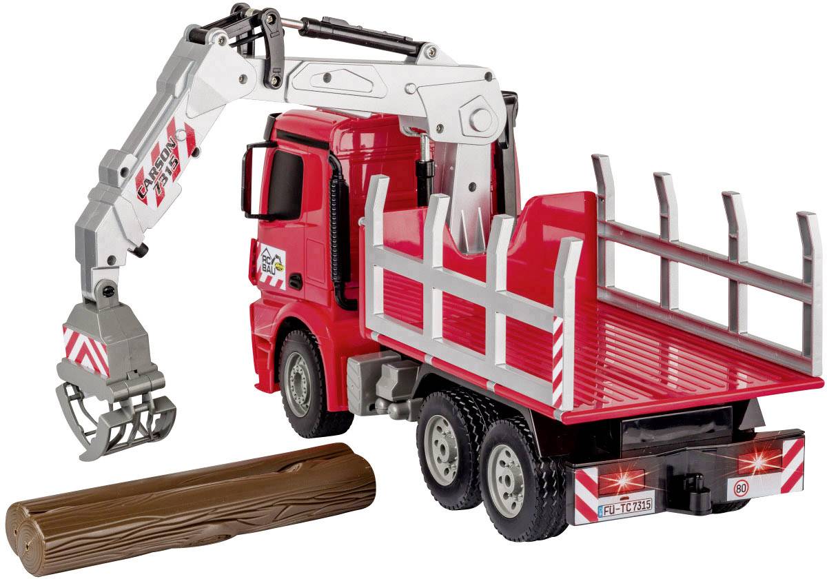 4005299973154: Carson Modellsport Holztransporter 1:20 RC Beginner Functional model Agricultural voertuig incl. Batterij, oplader en zender batterijen. Mini thumb