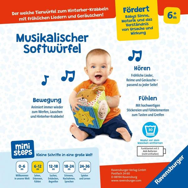 4005556041626: Ravensburger - ministeps - Musikalischer Softwürfel. Mini thumb
