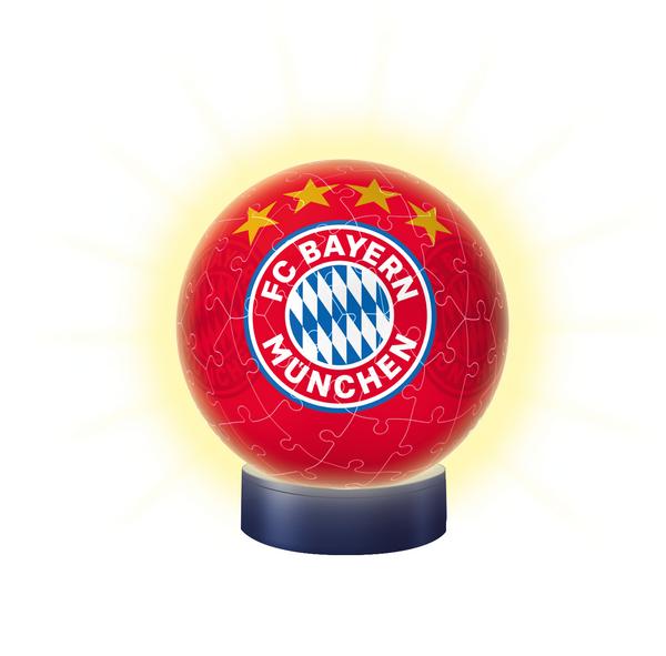 4005556121779: 3D Puzzle Ravensburger Puzzle-Ball Nachtlicht - FC Bayern München 72 Teile. Mini thumb
