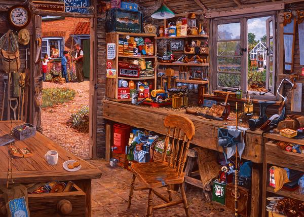 4005556197903: Puzzle Ravensburger Opas Schuppen 1000 Teile. Mini thumb
