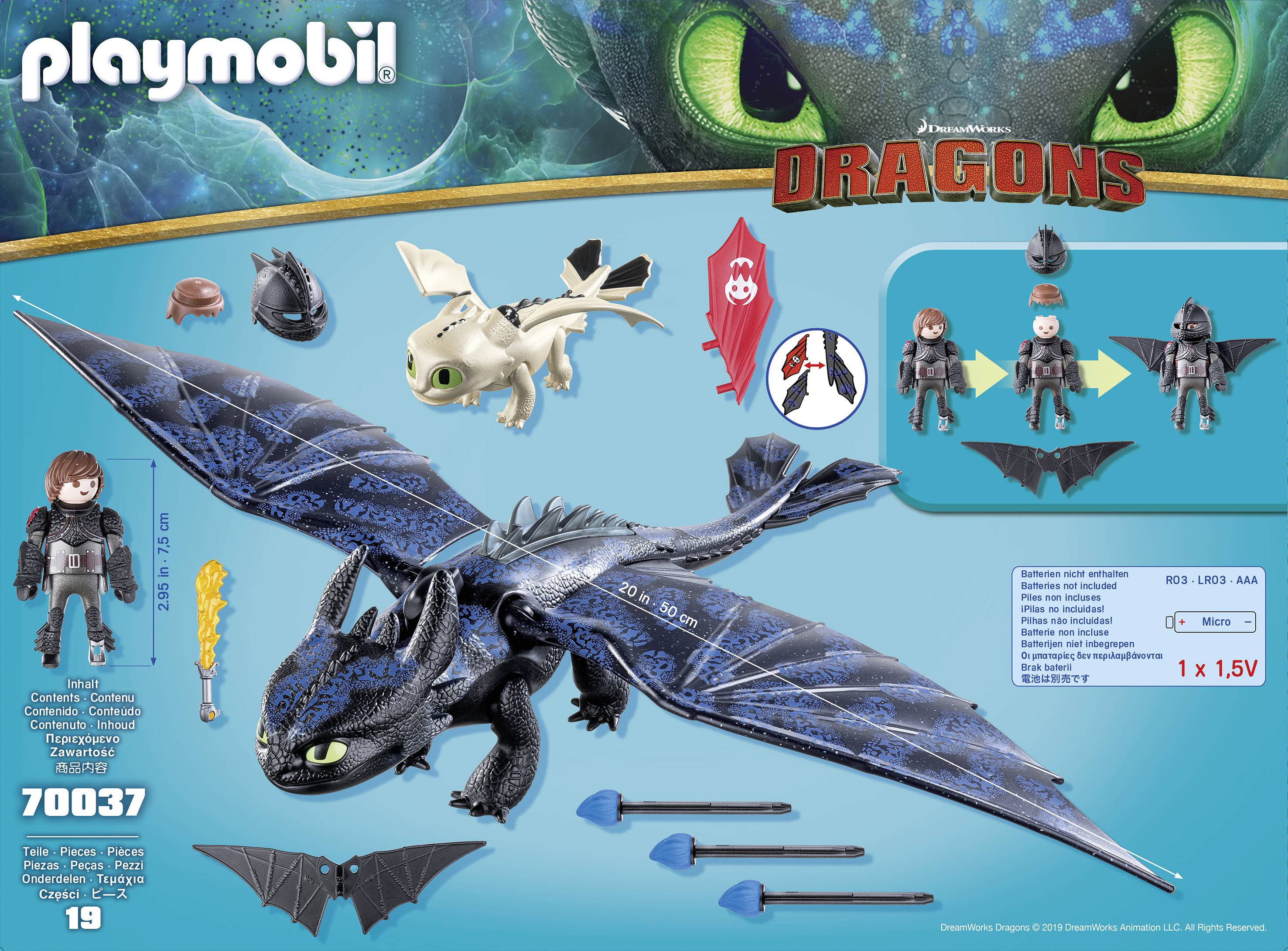 4008789700377: Playmobil® Dragons Ohnezahn und Hicks mit Babydrachen 70037. Mini thumb