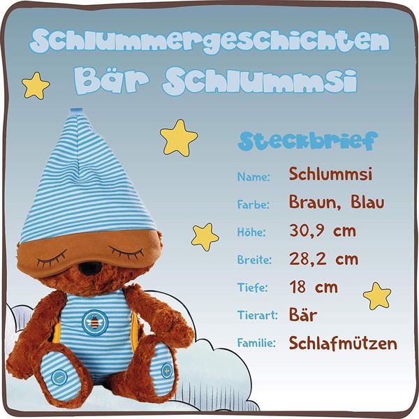 4012390445312: NICI - Schlafmützen - Schlafmützen Schlummsi Schlummergeschichten-Bär, 38cm blau. Mini thumb