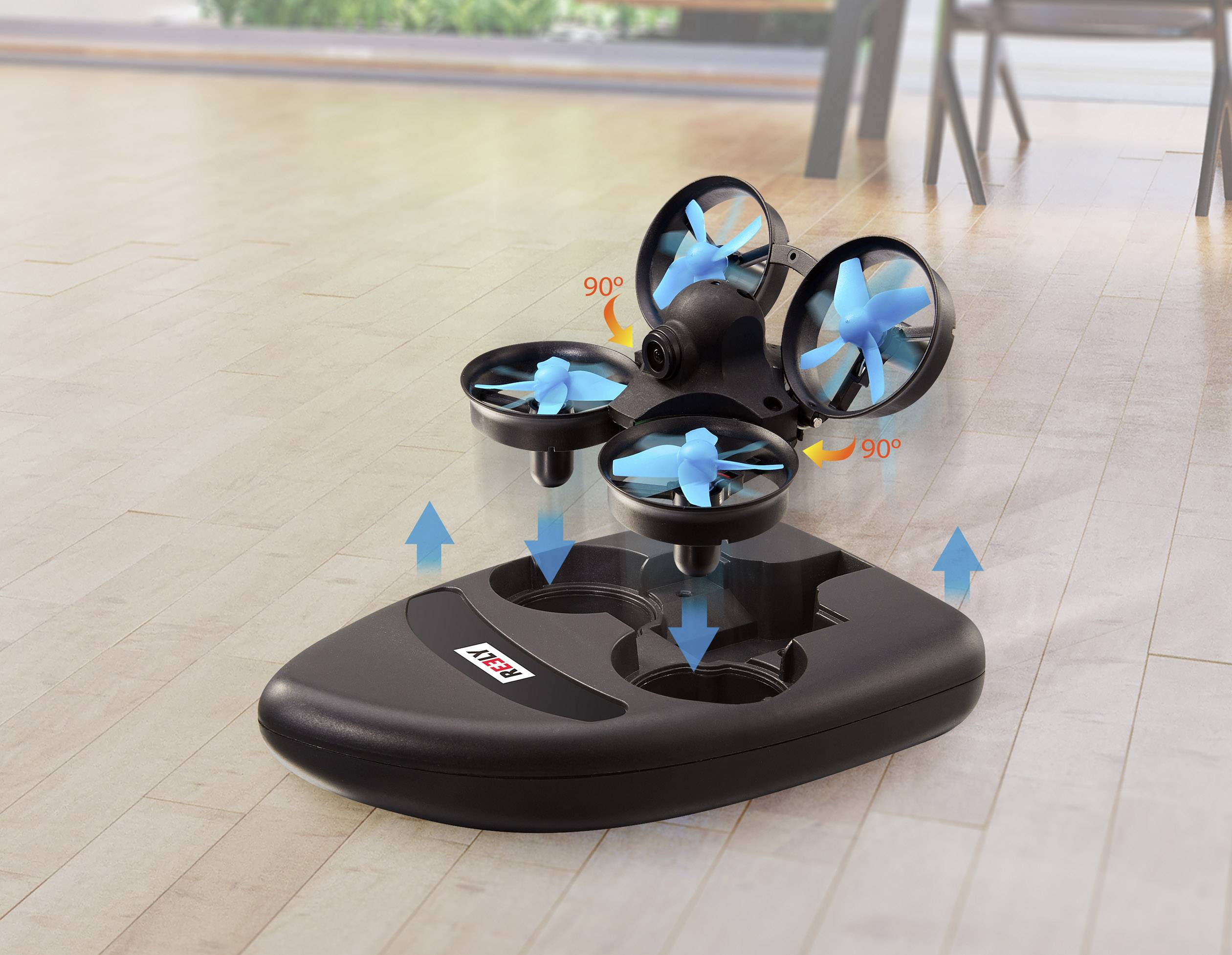 Reely Vortex Mini 2 em 1 drone e hovercraft FPV Quadrocopter RtF Beginner