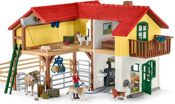 Schleich Farm World 42407 - Bauernhaus mit Stall und Tieren