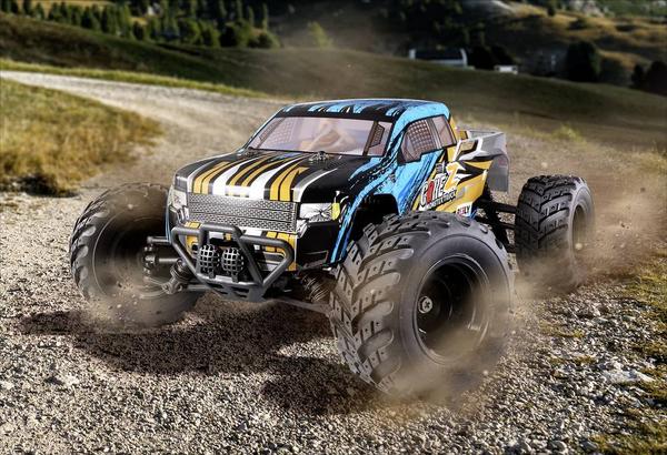 Reely CORE Z Brushed 1:10 XS RC Einsteiger Modellauto Elektro Monstertruck Allradantrieb (4WD) RtR 2,4 GHz inkl. Akku und Ladekabel