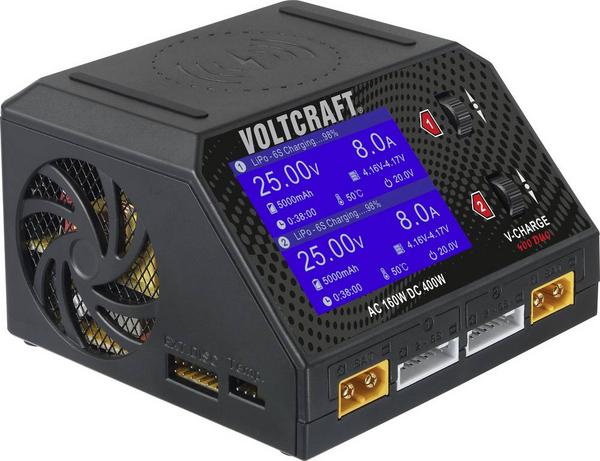 VOLTCRAFT Modellbau-Ladegerät 20 A LiPo, LiHV, LiFePO, LiIon, NiMH, NiCd Temperaturüberwachung