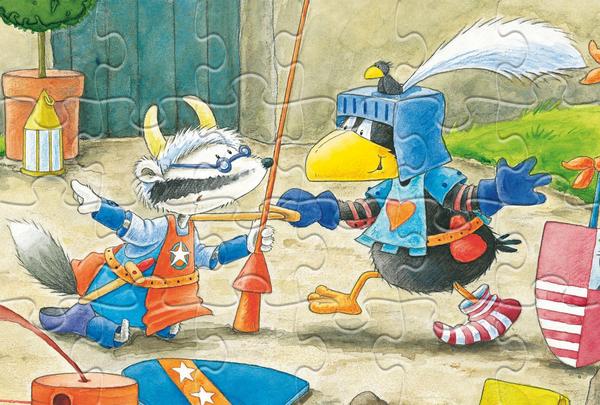 Huch Verlag - Der-kleine-Rabe-Socke-Puzzle 2 x 24 Teile von Annet Rudolph