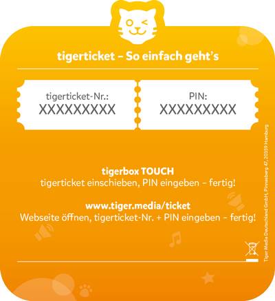 4260535482405: Tigerticket-12 Monats ABO für Tigerbox Touch Tigertones Streamingdienst. Mini thumb