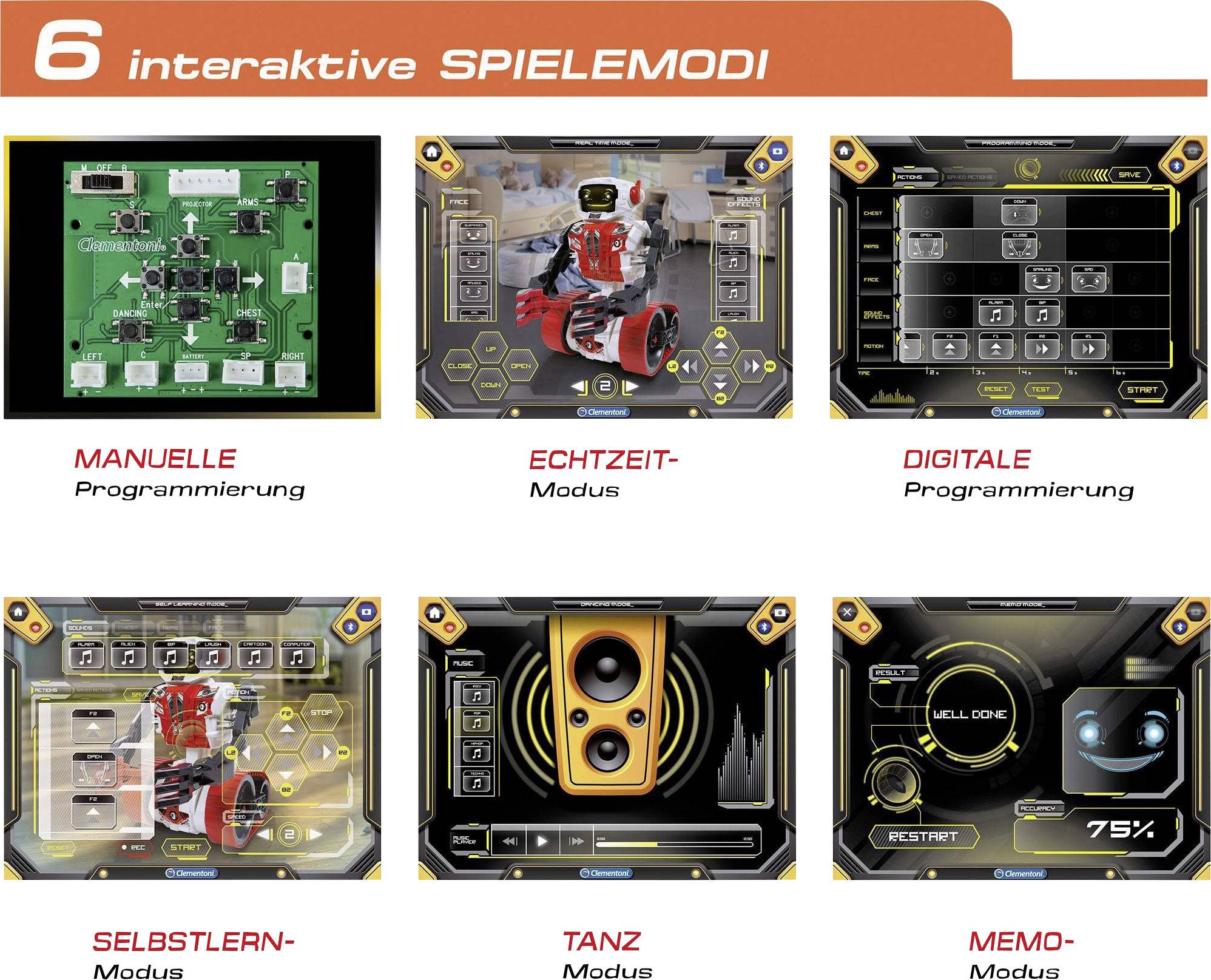 8005125590315: Clementoni Roboter Bausatz Galileo Evolution Roboter Bausatz, Spiel-Roboter 38115456. Mini thumb