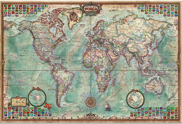 8412668148277: Educa - Antike Weltkarte 4000 Teile Puzzle. Mini thumb